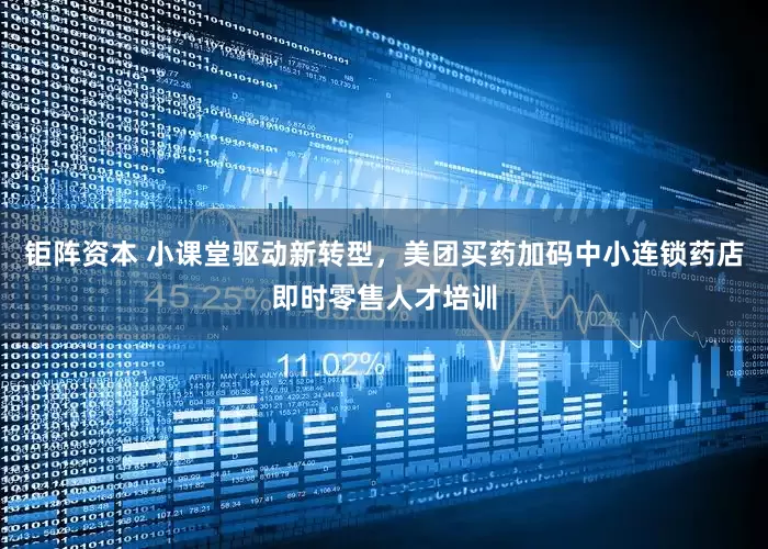 钜阵资本 小课堂驱动新转型，美团买药加码中小连锁药店即时零售人才培训
