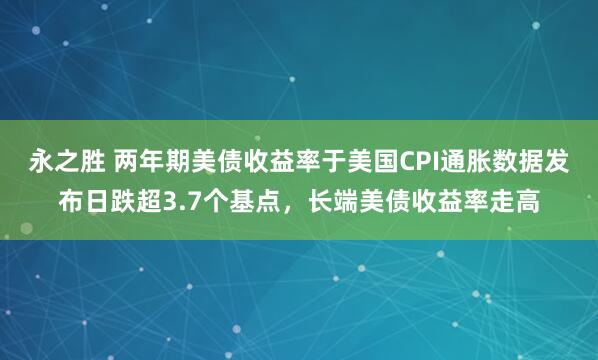 永之胜 两年期美债收益率于美国CPI通胀数据发布日跌超3.7个基点，长端美债收益率走高
